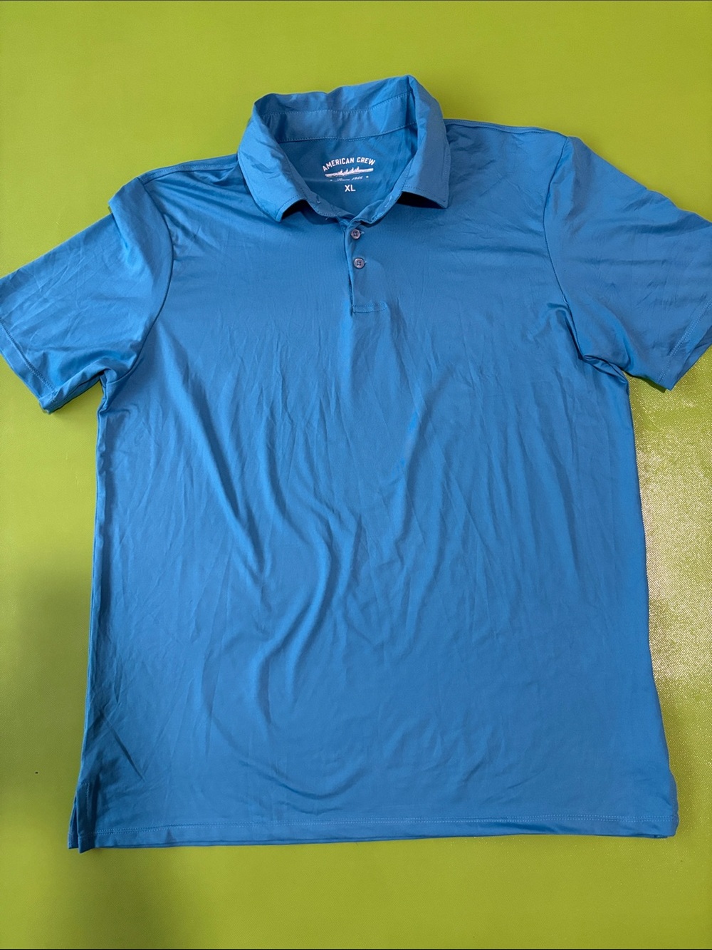 American Crew Men's Azure Polo Shirt - Short Sleeve